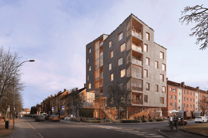 Våronnveien 17 på Manglerud, vunnet av Helen & Hard arkitekter etter en begrenset arkitektkonkurranse.